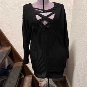 Source Unknown Black Long Sleeve Dress